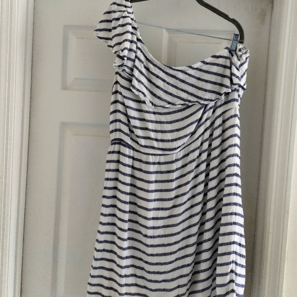 Striped Off-Shoulder Dress